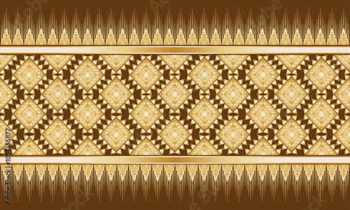 Abstract brown background, ethnic ikat fabric pattern, designed for printing on fashion fabric, carpet, curtain, wallpaper or other accessories.