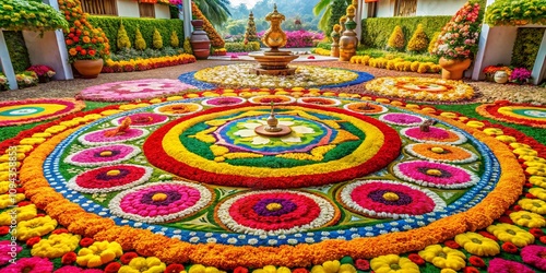 Surreal Onam Celebration Background AI Photo