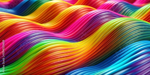 Vibrant, colorful abstract background featuring wavy lines, perfect for seamless loops and ideal for creative projects