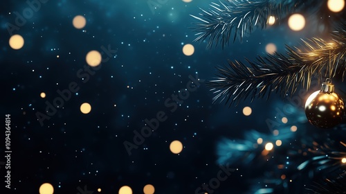 A dark blue Christmas-themed abstract background