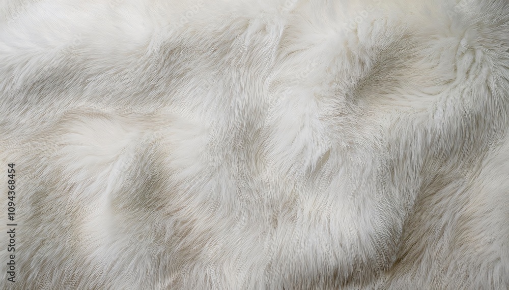 Elegant and luxurious white fur background with a soft and delicate pattern for a sophisticated feel