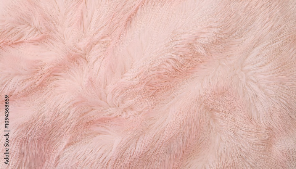 Fototapeta premium Luxurious soft pink fur texture with gentle waves, perfect for fashion and beauty themes. Romantic and feminine touch, warm and comfortable vibe, ideal for stylish and elegant designs
