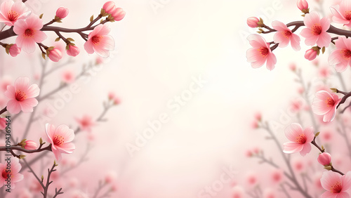 Wallpaper Mural Pink Cherry Blossom Flowers Spring Background. Concept of beauty, nature, and renewal. Torontodigital.ca