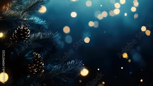 Wallpaper Mural A dark blue Christmas-themed abstract background Torontodigital.ca