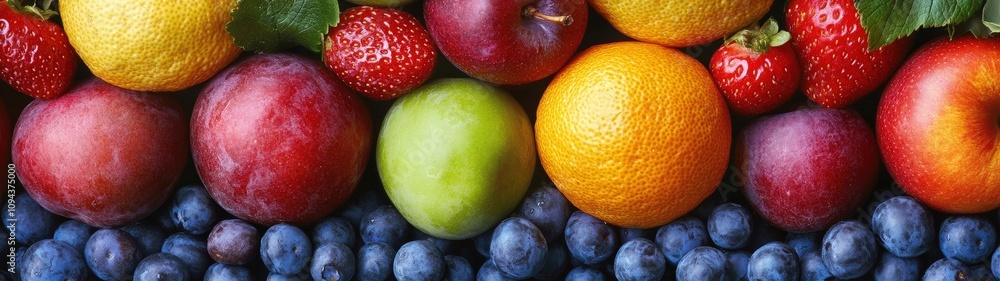 A vibrant assortment of fresh fruits including berries, apples, oranges, and grapes, showcasing natural colors and textures. A vibrant assortment of fresh fruits including berries, apples, oranges, and grapes, showcasing natural colors and textures.