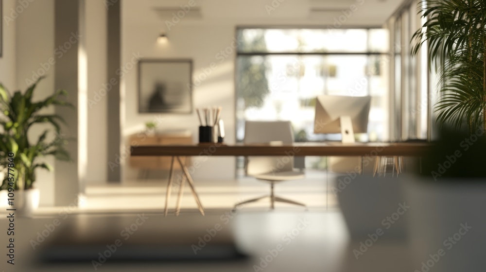 Modern office workspace contemporary design minimalist aesthetic bright environment professional viewpoint productivity concept Modern office workspace contemporary design minimalist aesthetic bright environment professional viewpoint productivity concept