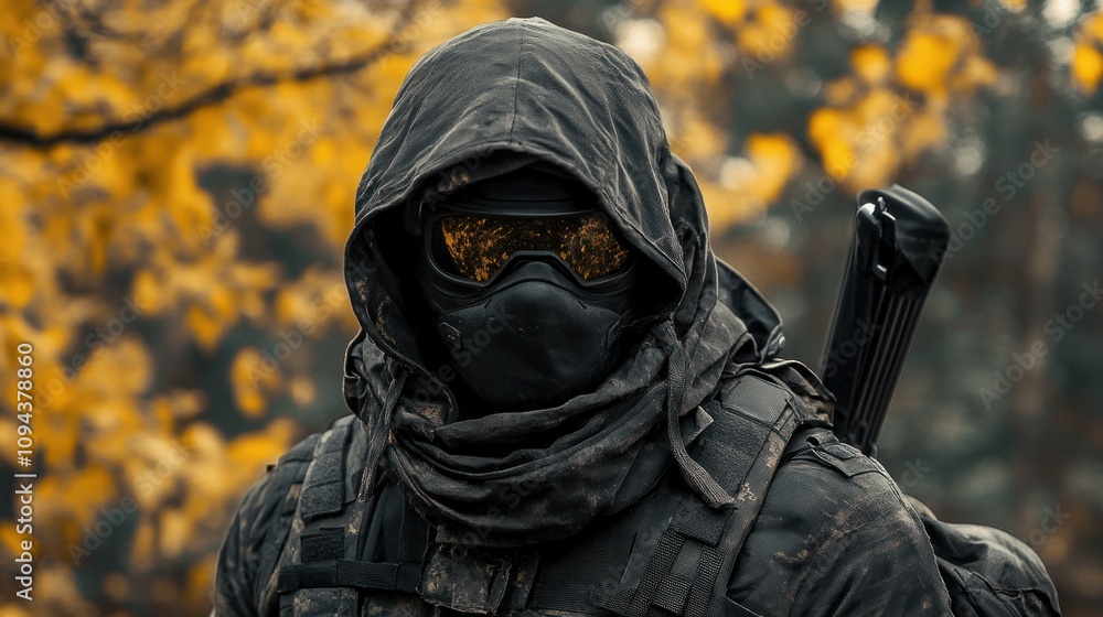 Special soldiers wearing mysterious hoods look scary as elite troops background wallpaper AI generated image Special soldiers wearing mysterious hoods look scary as elite troops background wallpaper AI generated image
