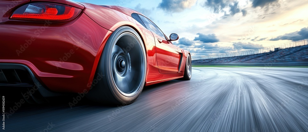 Dramatic speed car racing in the arena circuit with fast effects background wallpaper AI generated image Dramatic speed car racing in the arena circuit with fast effects background wallpaper AI generated image