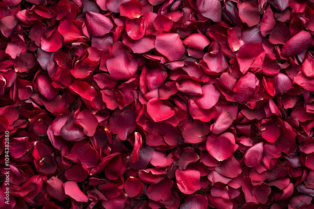 Fototapeta premium Red rose petals background.