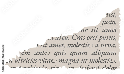 Newspaper torn paper vector for background or border