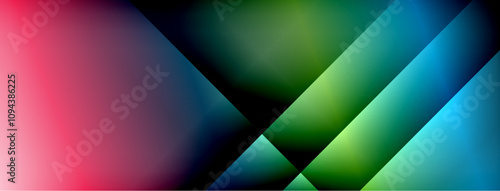 Colorful gradient with lines made of shadow and light. Creative background