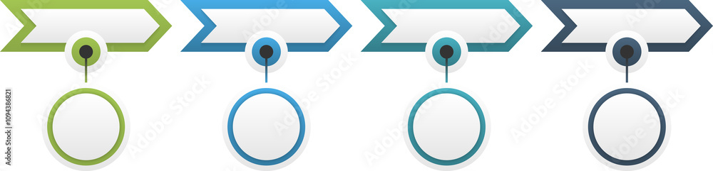 Timeline infographics template with arrows Timeline infographics template with arrows