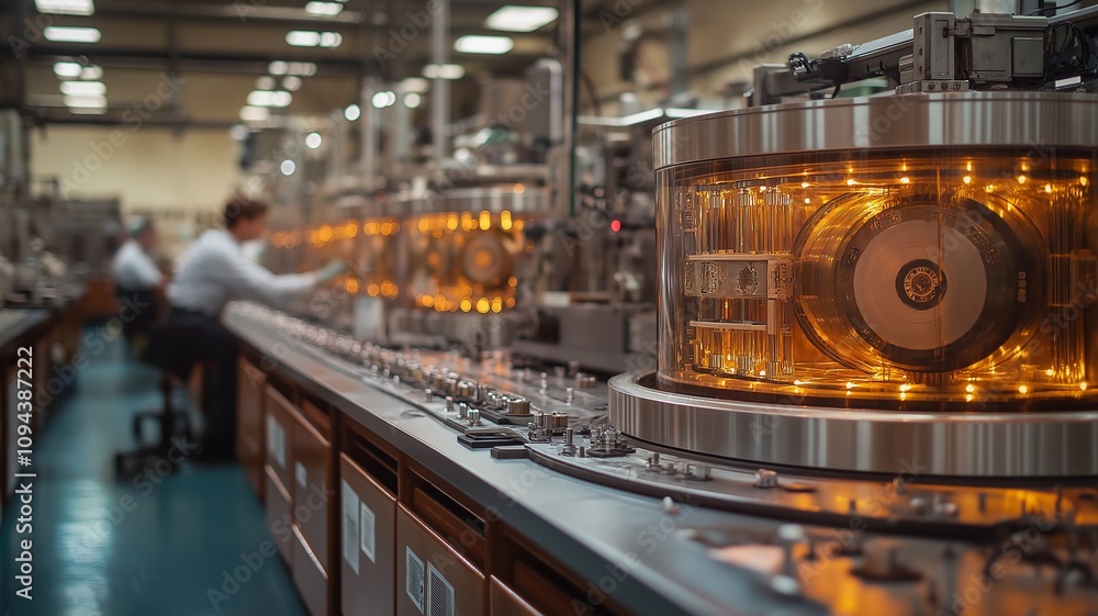 Modern Factory Interior Showcasing Advanced Machinery and Production Processes. Generative AI Modern Factory Interior Showcasing Advanced Machinery and Production Processes. Generative AI