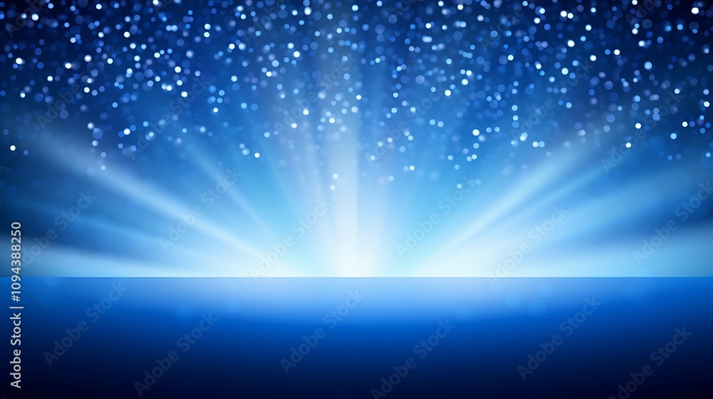 Abstract Blue Background With Light Rays and Sparkles Abstract Blue Background With Light Rays and Sparkles