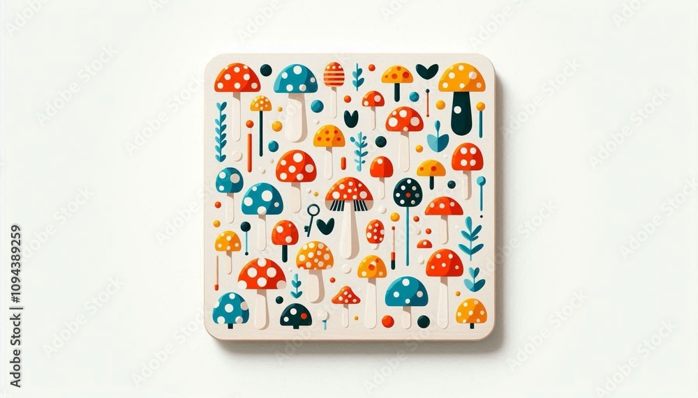 pattern with mushrooms 