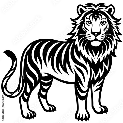 tiger cartoon isolated on white