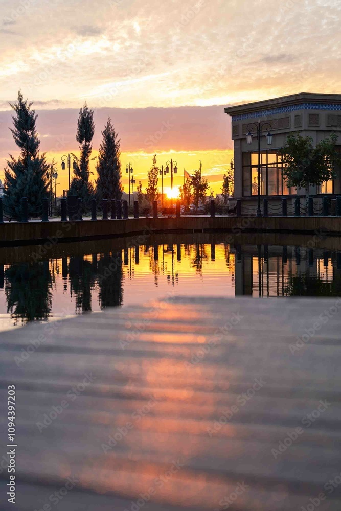Fototapeta premium sunset at the river