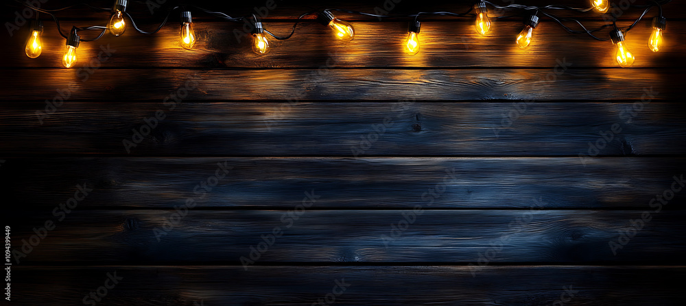 Vibrant holiday decorations featuring lights against a dark backdrop. Vibrant holiday decorations featuring lights against a dark backdrop.