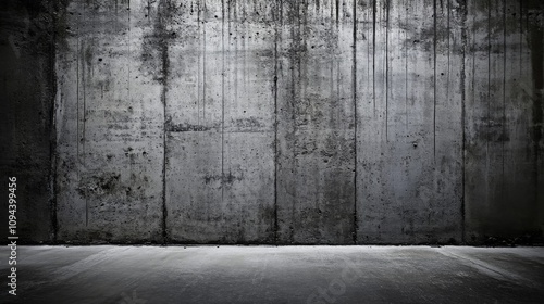 Raw industrial beauty and resilience of textured concrete wall portraying strength and passage of time in symbolic imagery.