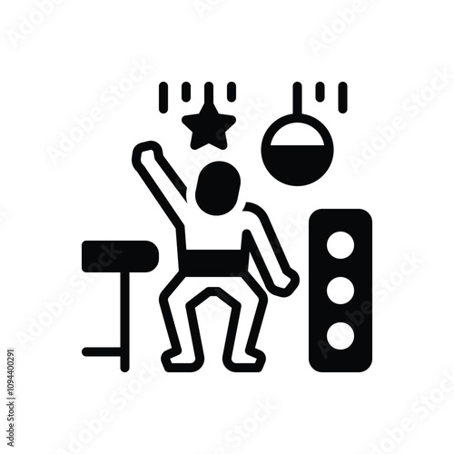 Black solid icon for nightclub