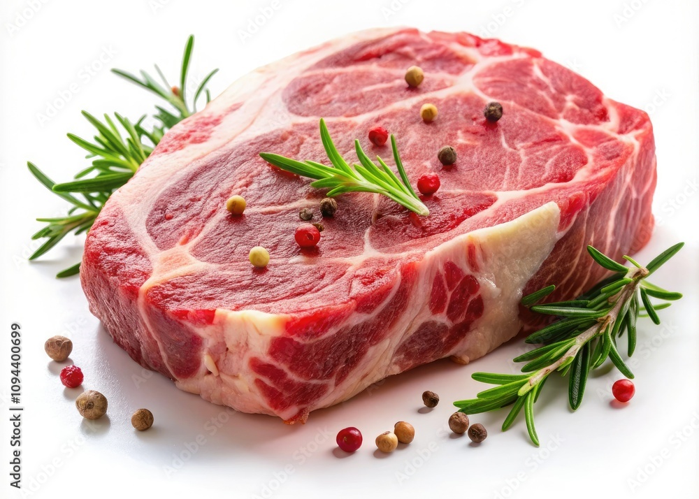 Raw Pork Steak Photorealistic Meat Cuts - Freshness & Texture Raw Pork Steak Photorealistic Meat Cuts - Freshness & Texture
