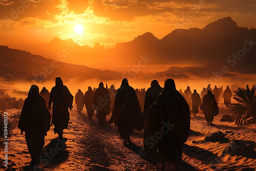 Israelite journey through the wilderness towards Canaan.