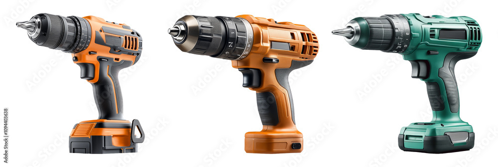 Electric Drills on Transparent Background Electric Drills on Transparent Background