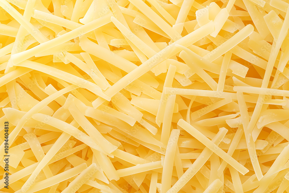 Freshly cut pasta strands in vibrant yellow hue create delightful texture. This inviting background showcases beauty of culinary ingredients, perfect for food related themes Freshly cut pasta strands in vibrant yellow hue create delightful texture. This inviting background showcases beauty of culinary ingredients, perfect for food related themes