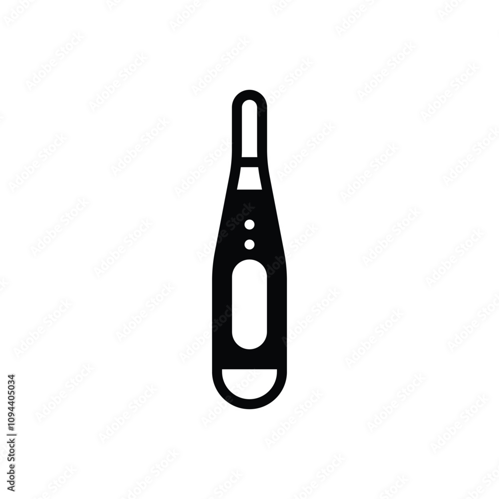 Black solid icon for thermometer Black solid icon for thermometer