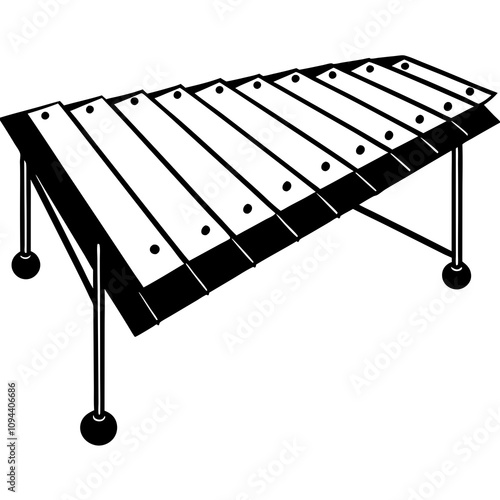 marimba isolated on white