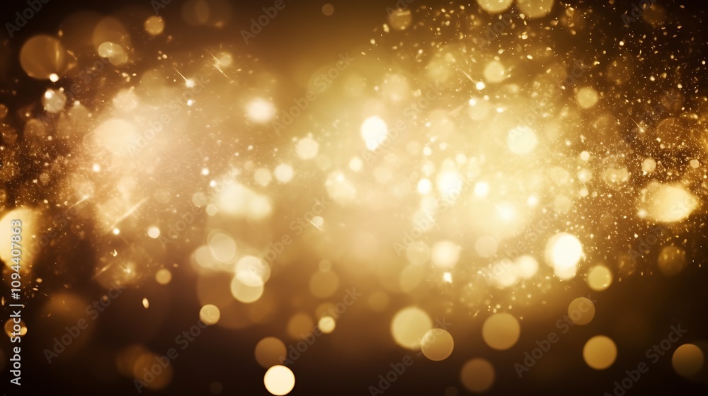Golden Lights Sparkle Festive Background Abstract Golden Lights Sparkle Festive Background Abstract
