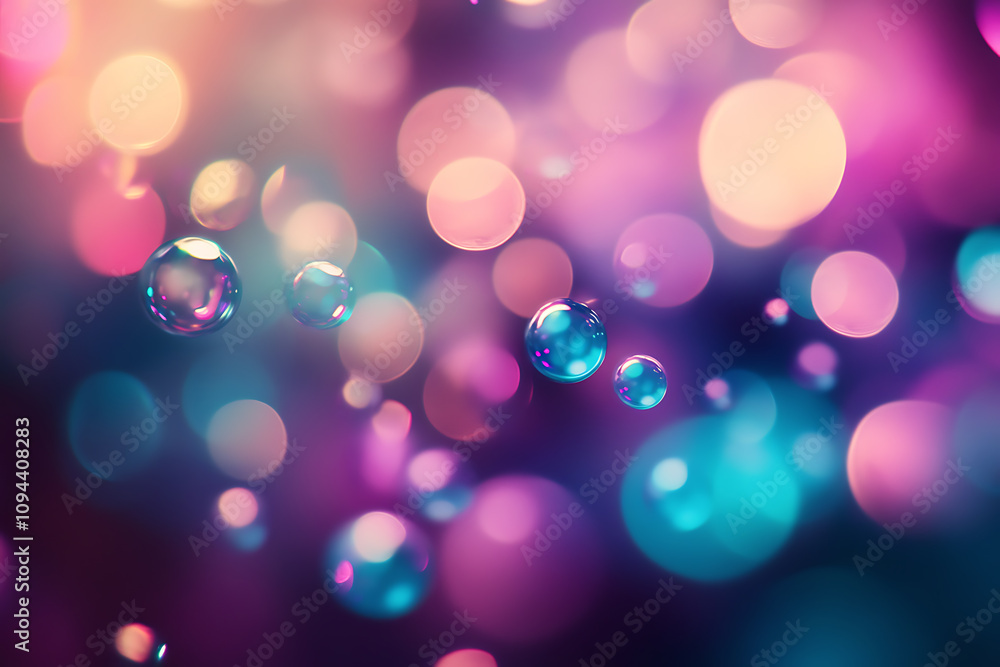 Colorful bubbles create a vibrant abstract background with soft focus and light reflections Colorful bubbles create a vibrant abstract background with soft focus and light reflections