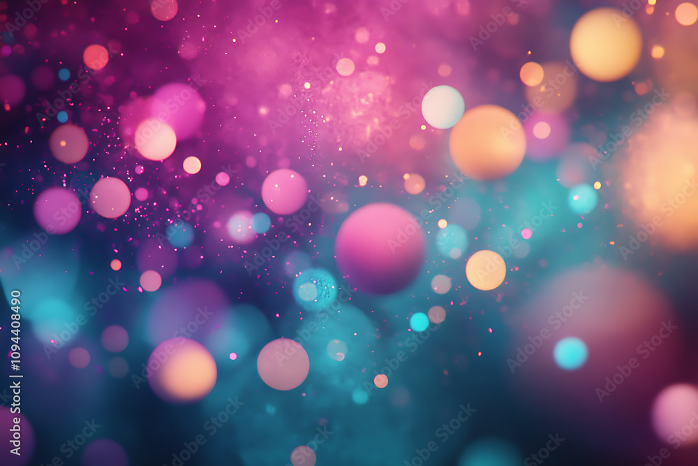 Colorful bokeh background with vibrant circles and soft hues creating a dreamy atmosphere Colorful bokeh background with vibrant circles and soft hues creating a dreamy atmosphere