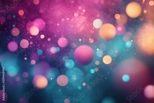 Colorful bokeh background with vibrant circles and soft hues creating a dreamy atmosphere