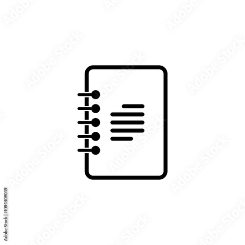 Notebook icon vector. Notebook icon. 