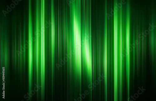 Abstract background with glowing green lines