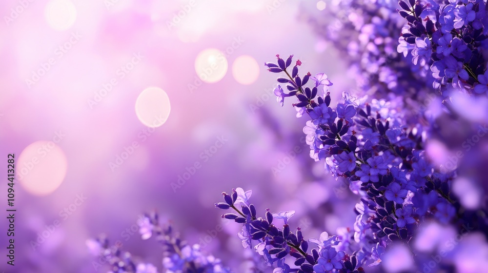 Delicate lavender blooms with a dreamy, soft background and bokeh effect, creating a serene and tranquil atmosphere. Delicate lavender blooms with a dreamy, soft background and bokeh effect, creating a serene and tranquil atmosphere.