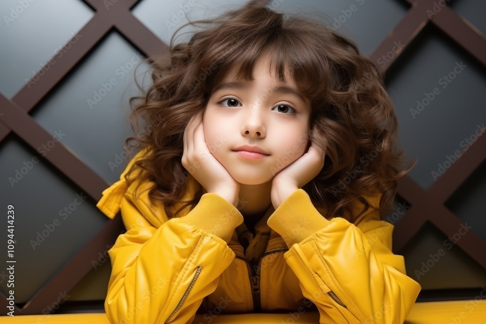 Introspective Moment of a Child in a Simple Setting Introspective Moment of a Child in a Simple Setting
