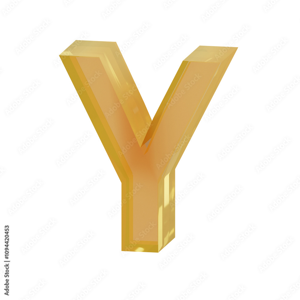 Alphabet Y 3D Illustration Alphabet Y 3D Illustration