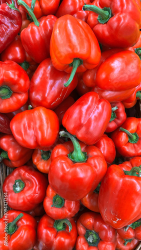 Fresh red sweet pepper