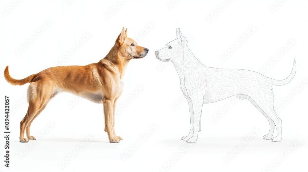 Adorable Chihuahua Terrier Dog Standing in Minimalist Studio Background Adorable Chihuahua Terrier Dog Standing in Minimalist Studio Background