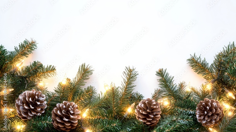 christmas frame with fir branches christmas frame with fir branches