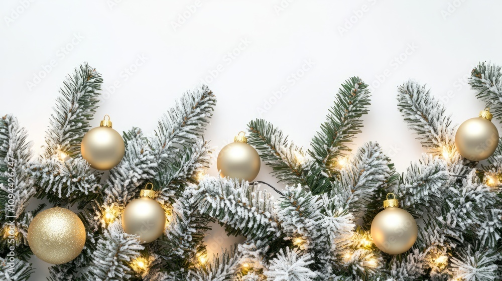 christmas frame with fir branches christmas frame with fir branches