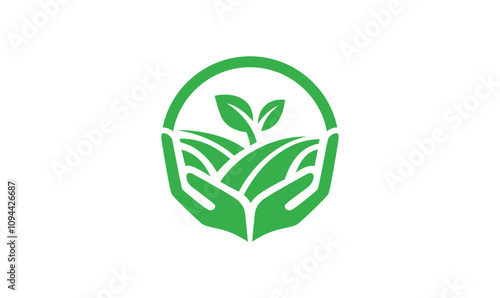 Nature eco agro farm icon logo agriculture vectors & illustrations