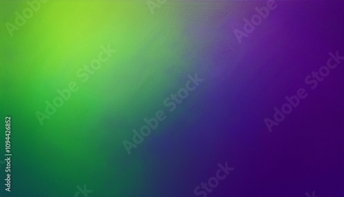 Abstract background, Vine Green and Violet gradient background with light leak and grainy texture.