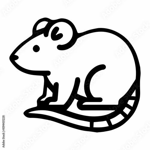 The Rat Blacke and white image for illustration photo