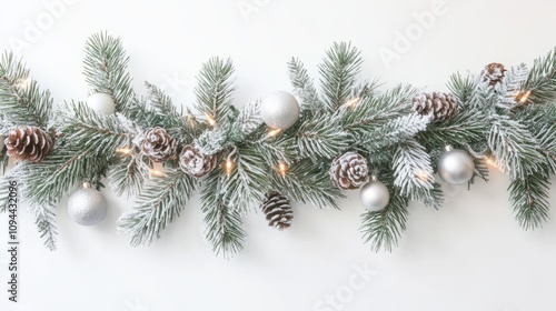 christmas decoration on white