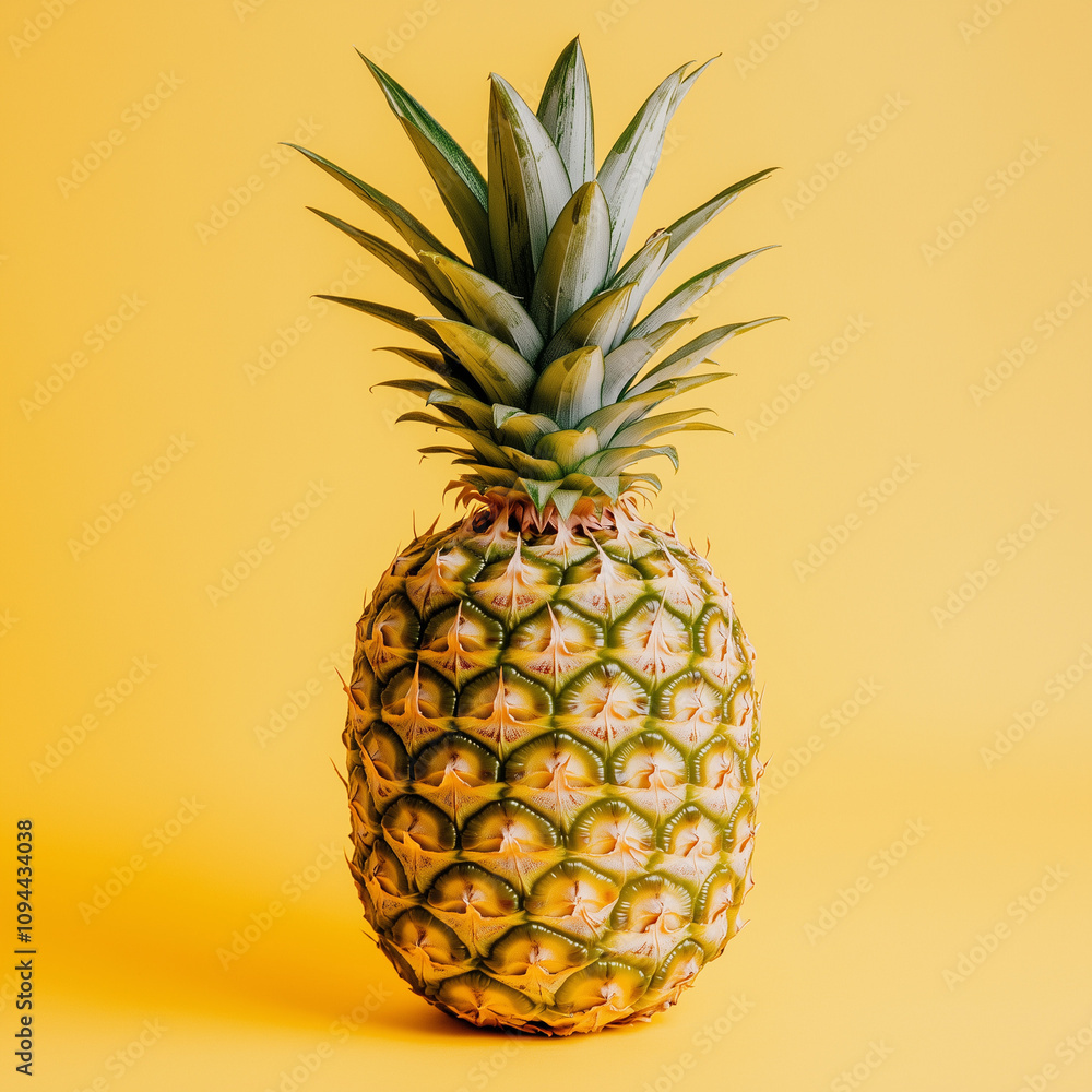 pineapple on white background pineapple on white background