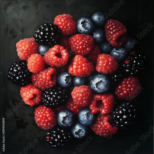 blackberries and raspberries