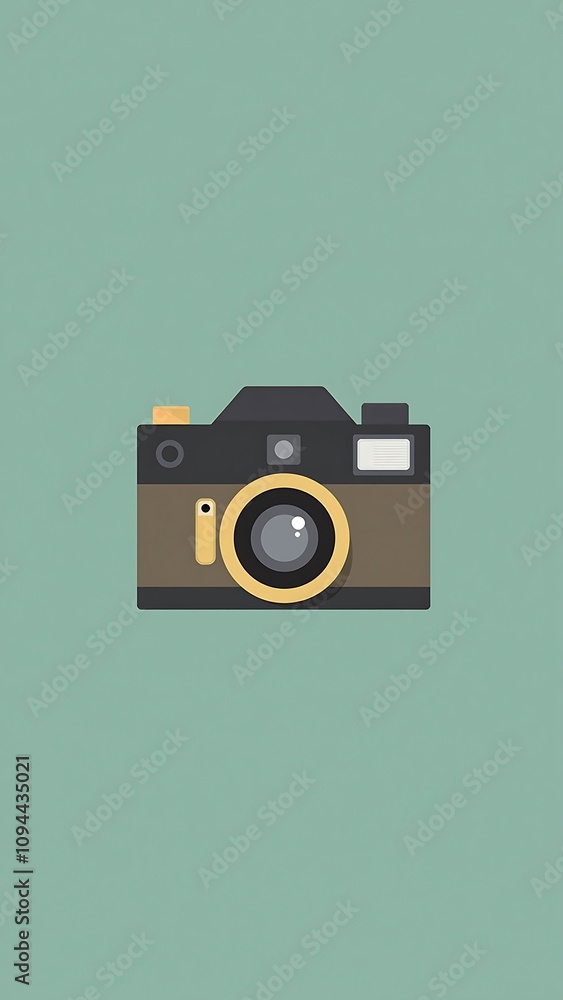 Minimalist Retro Camera, SImple and Minimalist Background, Vector Graphic Wallpaper Minimalist Retro Camera, SImple and Minimalist Background, Vector Graphic Wallpaper